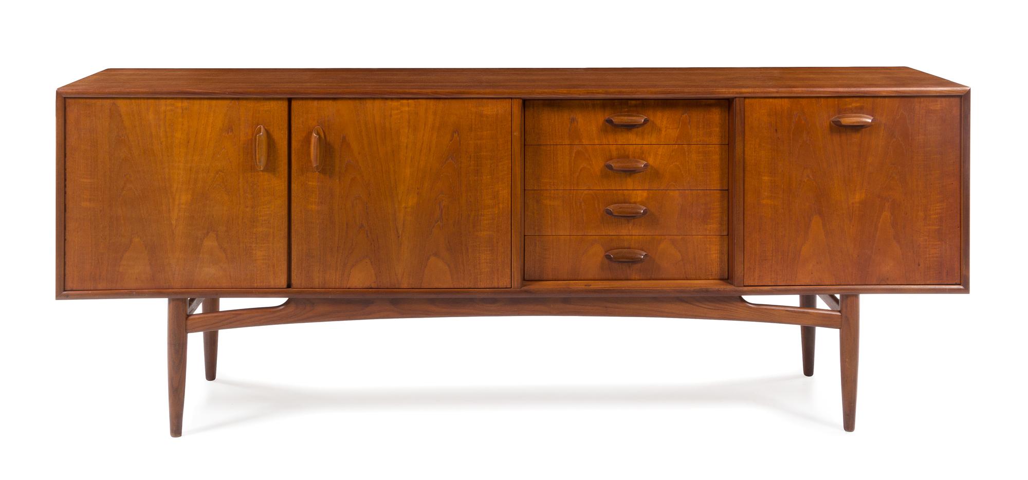 Scandinavian Design, c.1960, sideboard, with 3 doors and 4 drawers