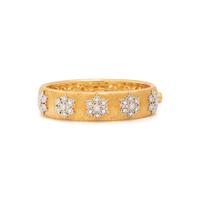 BICOLOR GOLD AND DIAMOND BANGLE BRACELET