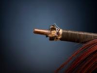 Plains Tacked Pipe Stem, with Copper Wire Wrapping