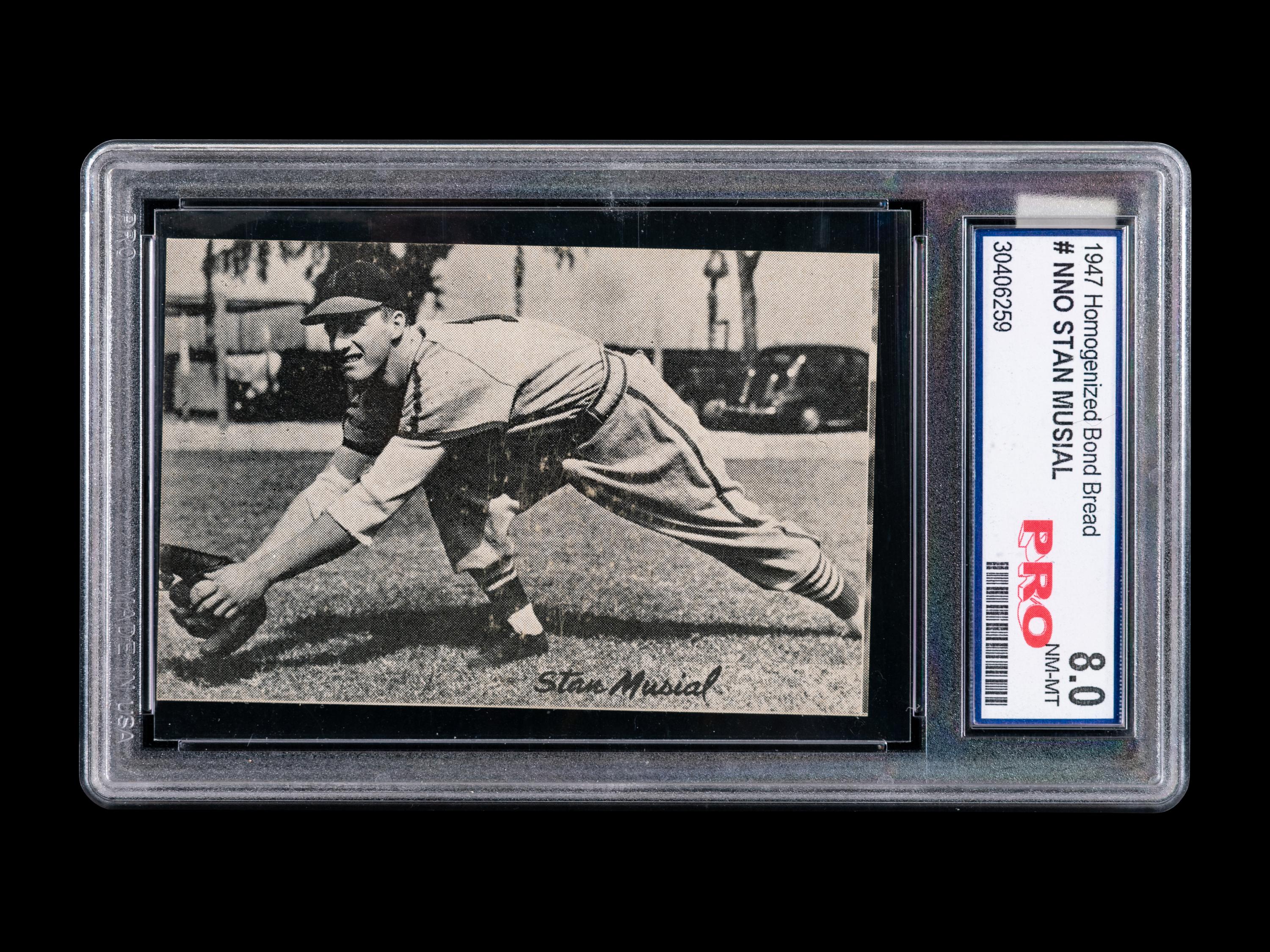 A Stan Musial Signed Autograph 1954 "Saturday Evening Post" Cover and 1947 Homogenized Bond Bread Baseball Card,
