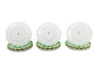 A Set of Twelve Royal Crown Derby Porcelain Dessert Plates