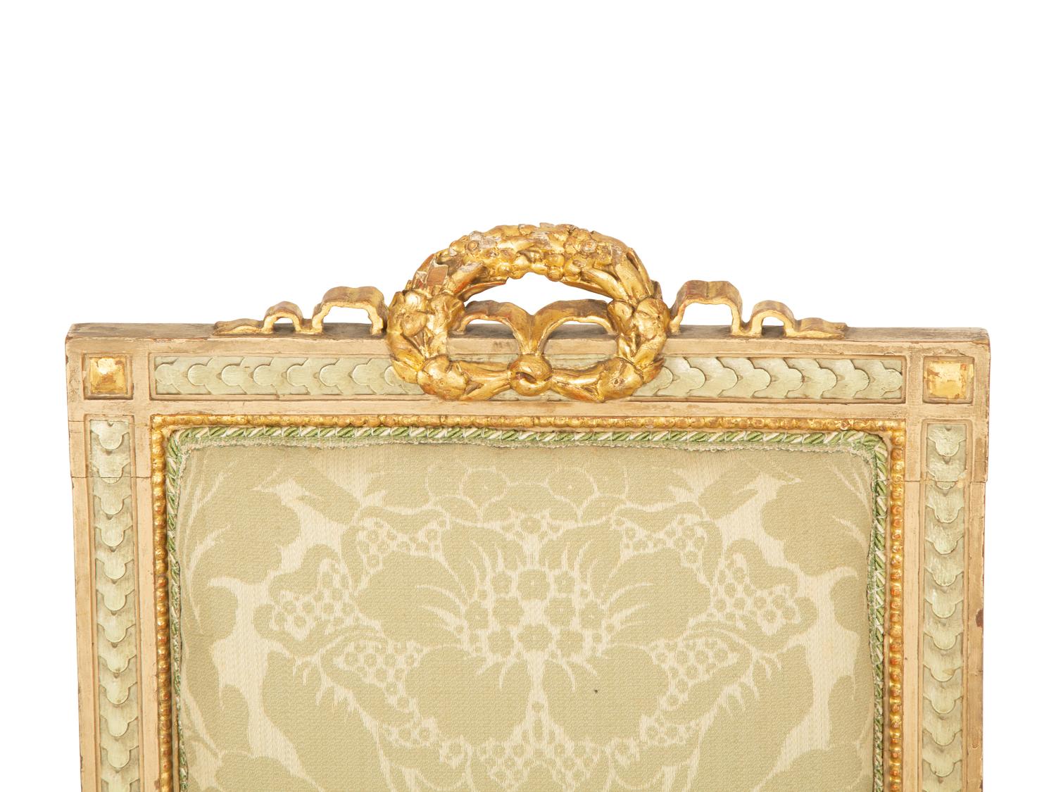 A Six-Piece Louis XIV Style Painted and Parcel Gilt Parlor Suite — 19th/20th Century