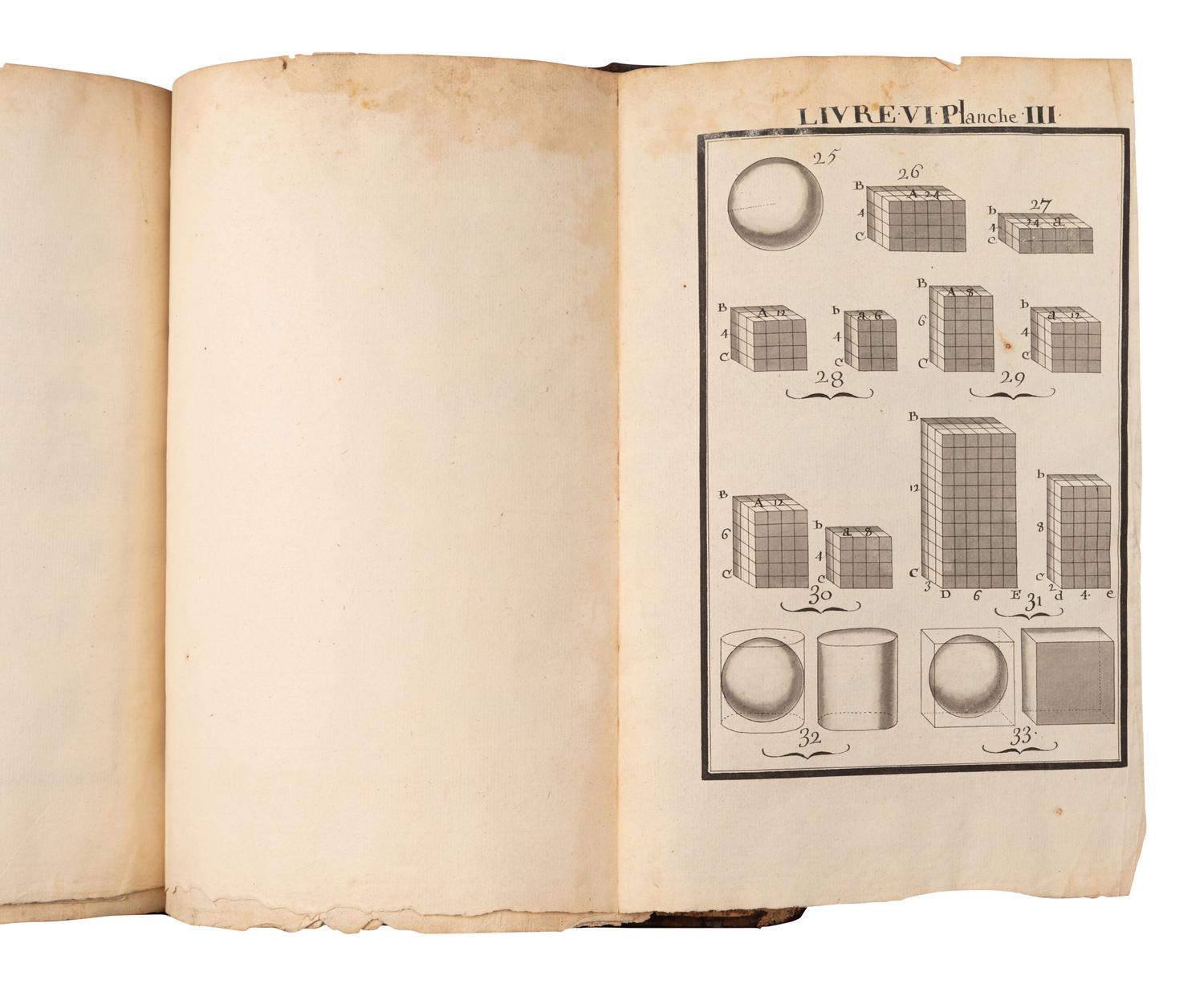 [MANUSCRIPTS—MATHEMATICS]. “Elemens de Geometrie a l’usage des enfans de France.” [France, 18th century].
