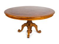 A Continental Parquetry Walnut Center Table — 20TH CENTURY