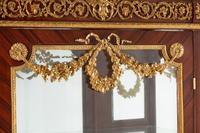 A Louis XVI Style Gilt Bronze Mounted Marble-Top Vitrine Cabinet