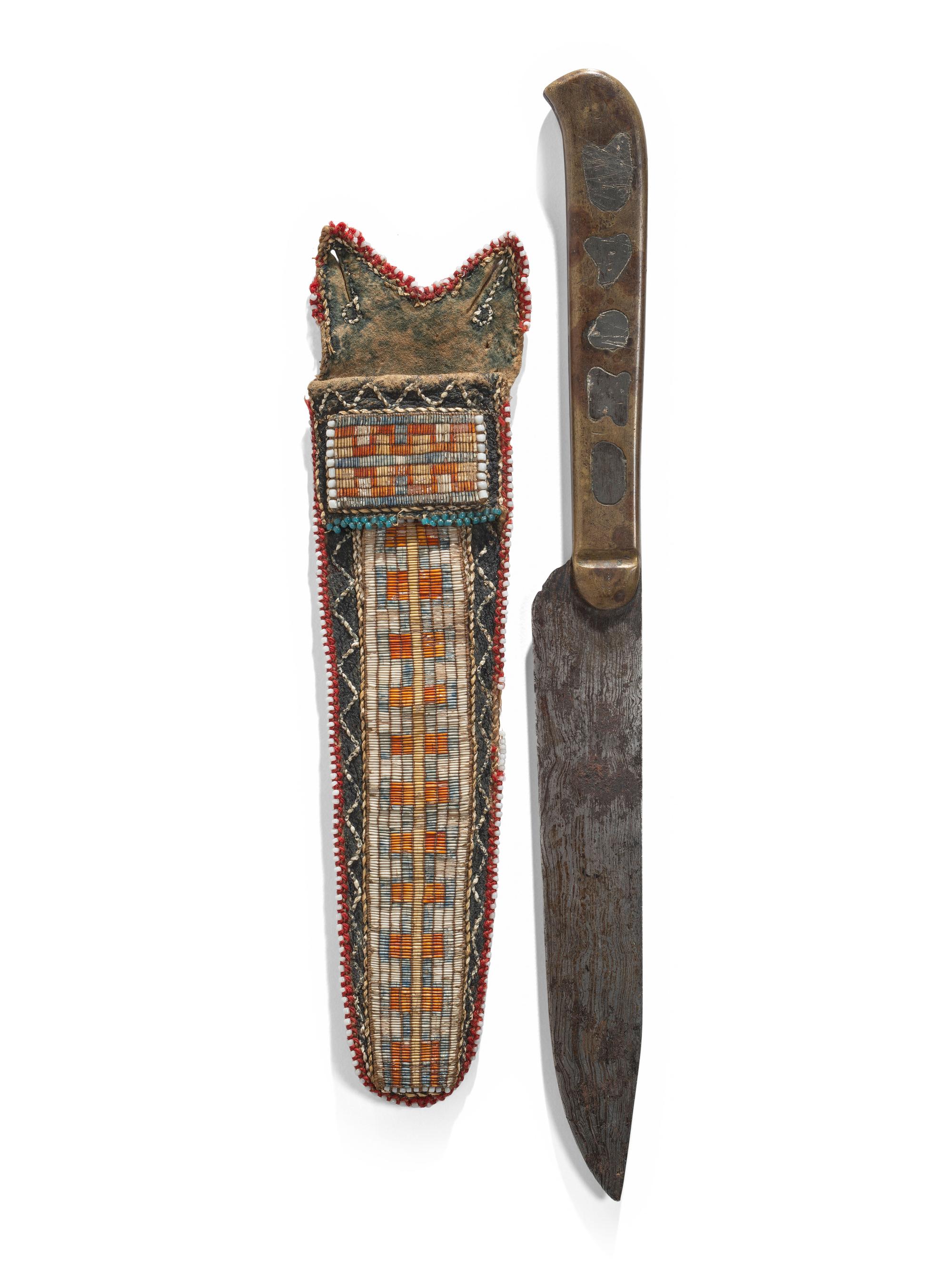 Great Lakes Quilled Knife Sheath, with Cartouche Knife