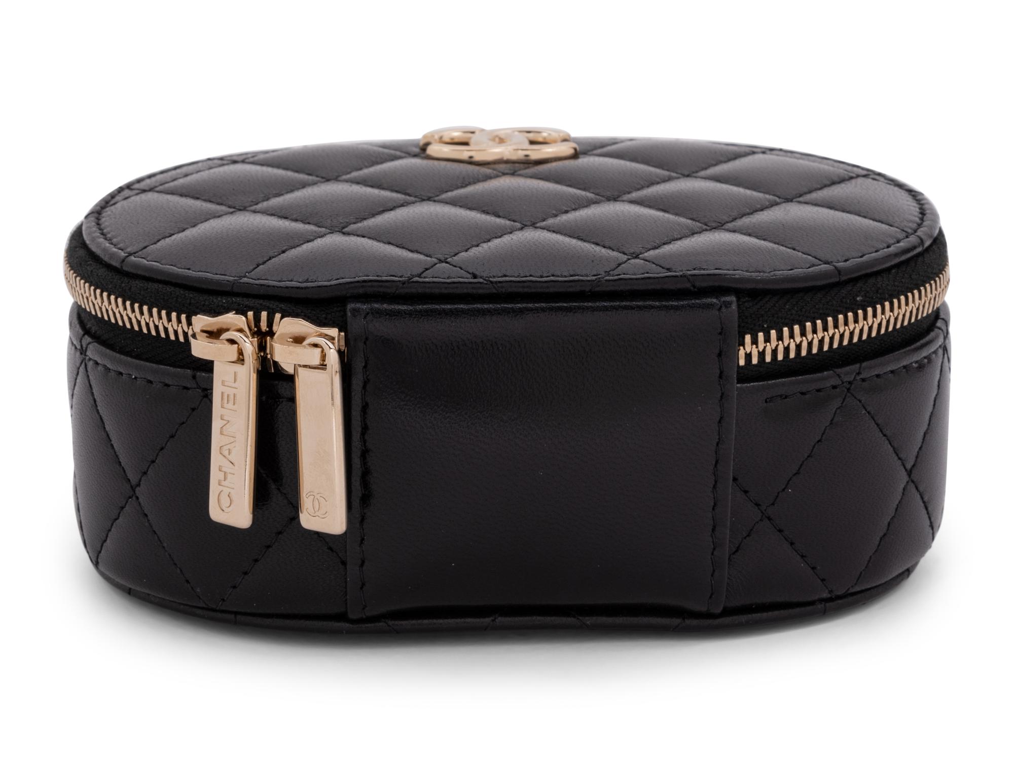 Black Chanel Oval Top Handle Bag
