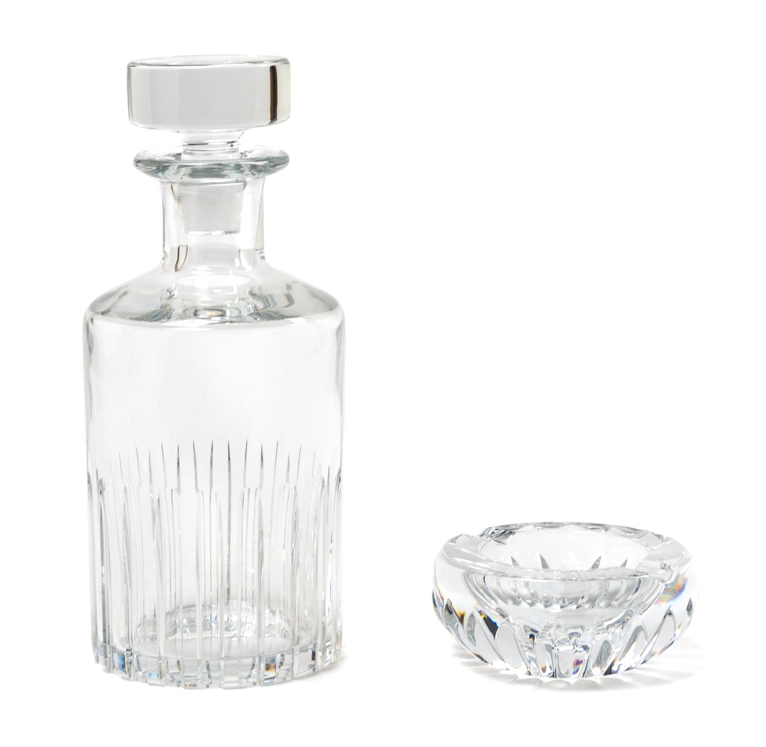 Two Baccarat Glass Articles Height of taller 10 inches. — 20TH CENTURY