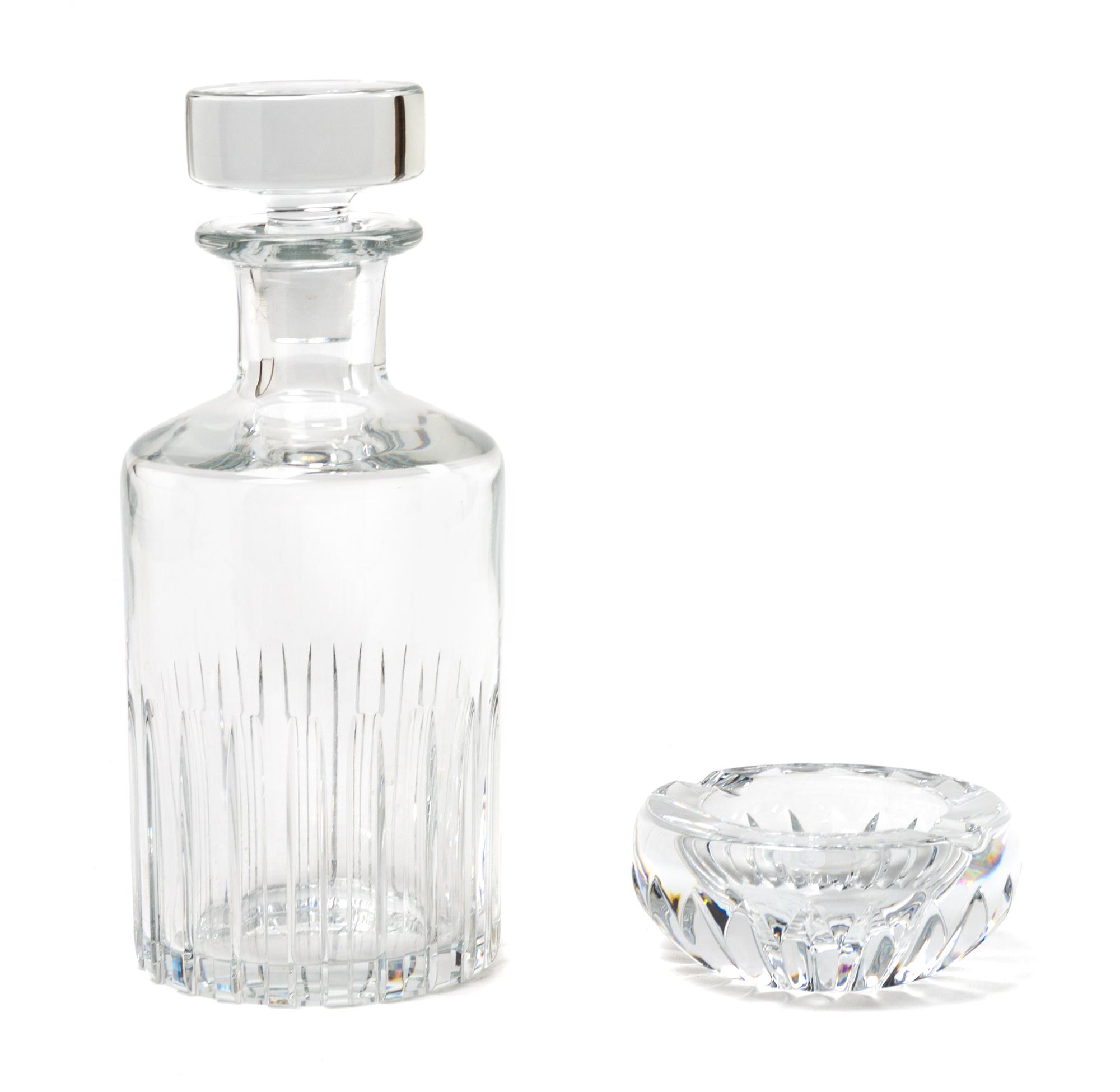 Two Baccarat Glass Articles Height of taller 10 inches. — 20TH CENTURY