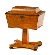 A Regency Style Maple Tea Poy Height 26 x width 21 1/4 x depth 14 1/2 inches. — LATE 19TH CENTURY