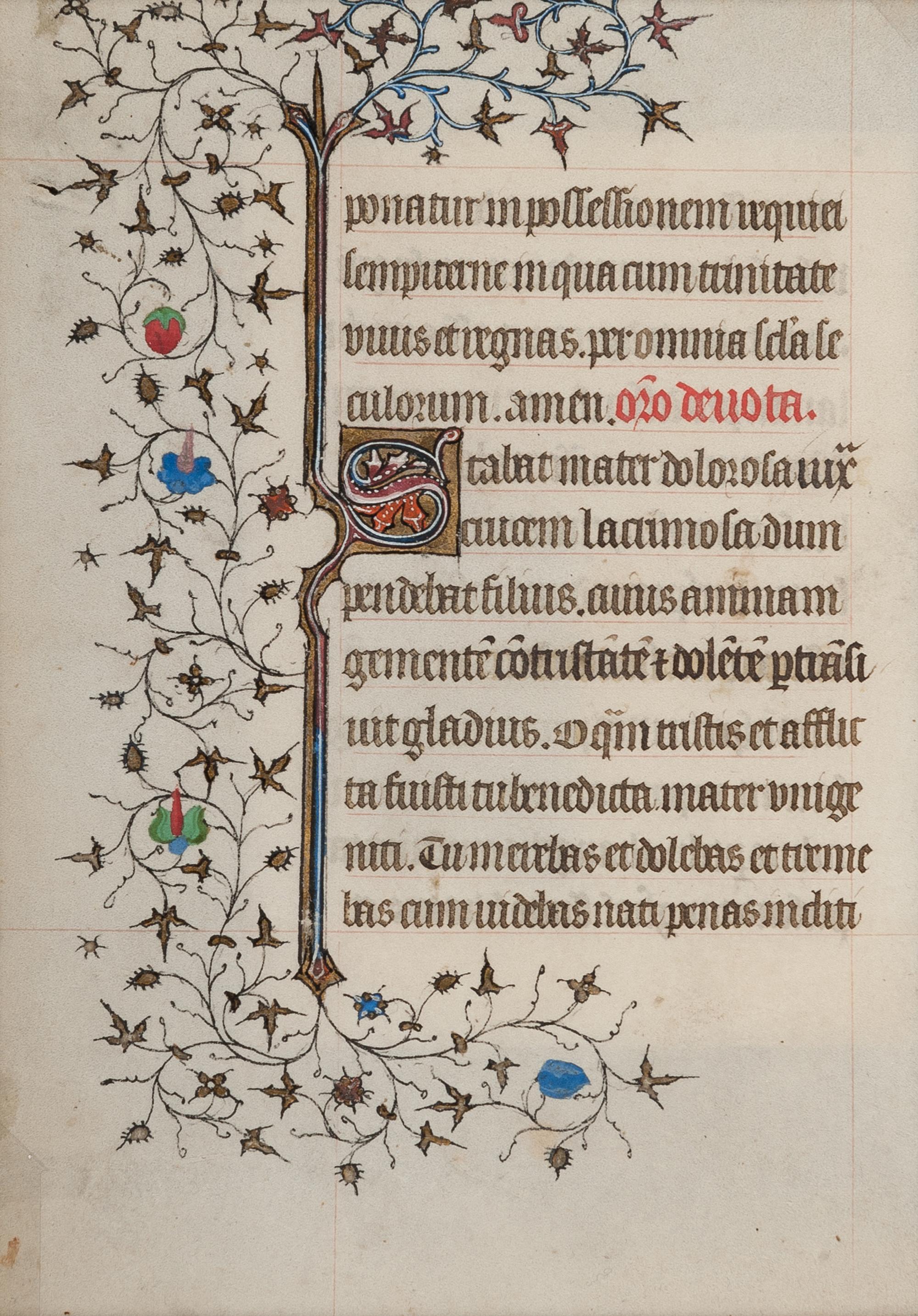 [MANUSCRIPT LEAVES -- BIBLES]. A group of 3 manuscript leaves on vellum, matted together, comprising: