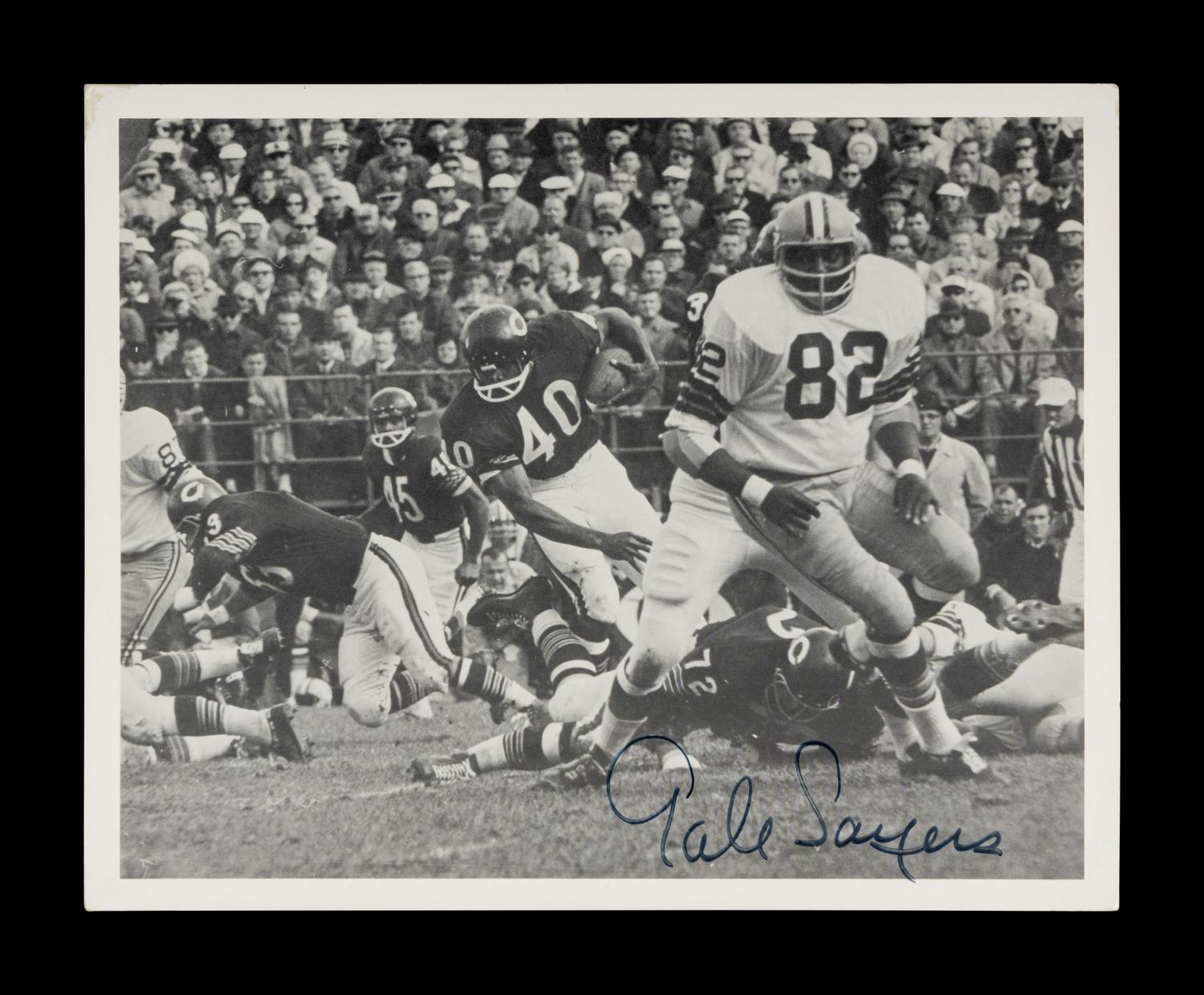 A Large Group of Chicago Bears Signed Autograph Items Including Walter Payton, Gale Sayers and Jim McMahon