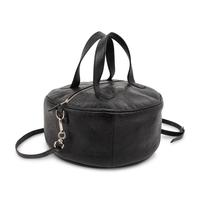 BALENCIAGA, AGED LEATHER CIRCLE BAG