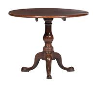 A Queen Anne Style Mahogany Tilt-Top Table