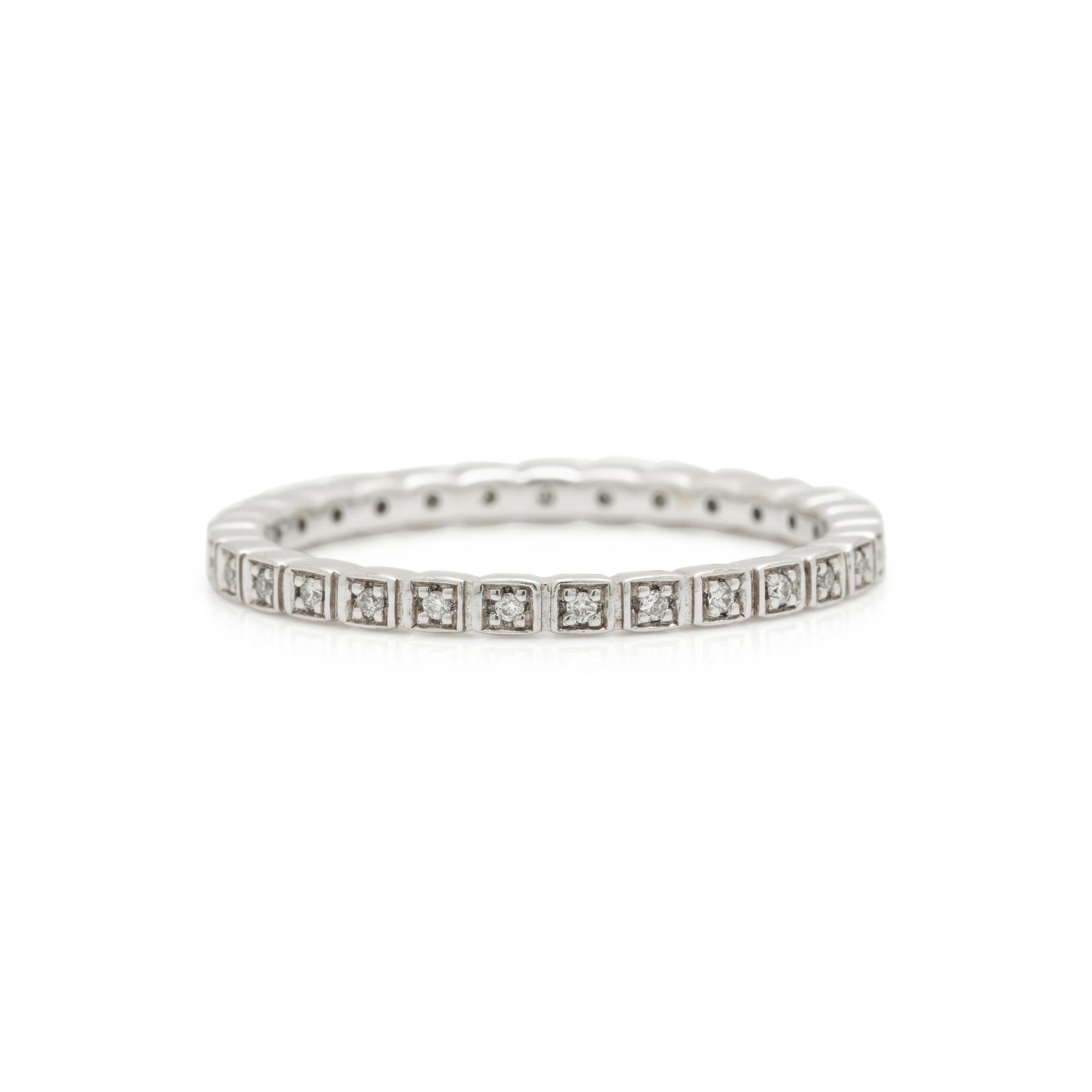 ANNA SHEFFIELD, WHITE GOLD AND DIAMOND 'WHEAT' BAND RING