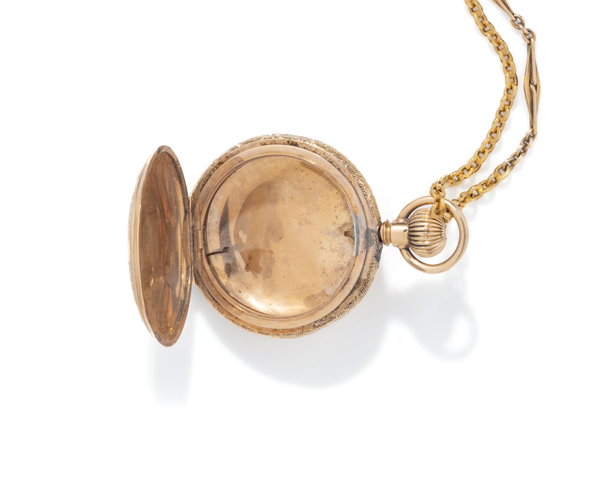 TRICOLOR GOLD, WATCH CASE AND CHAIN