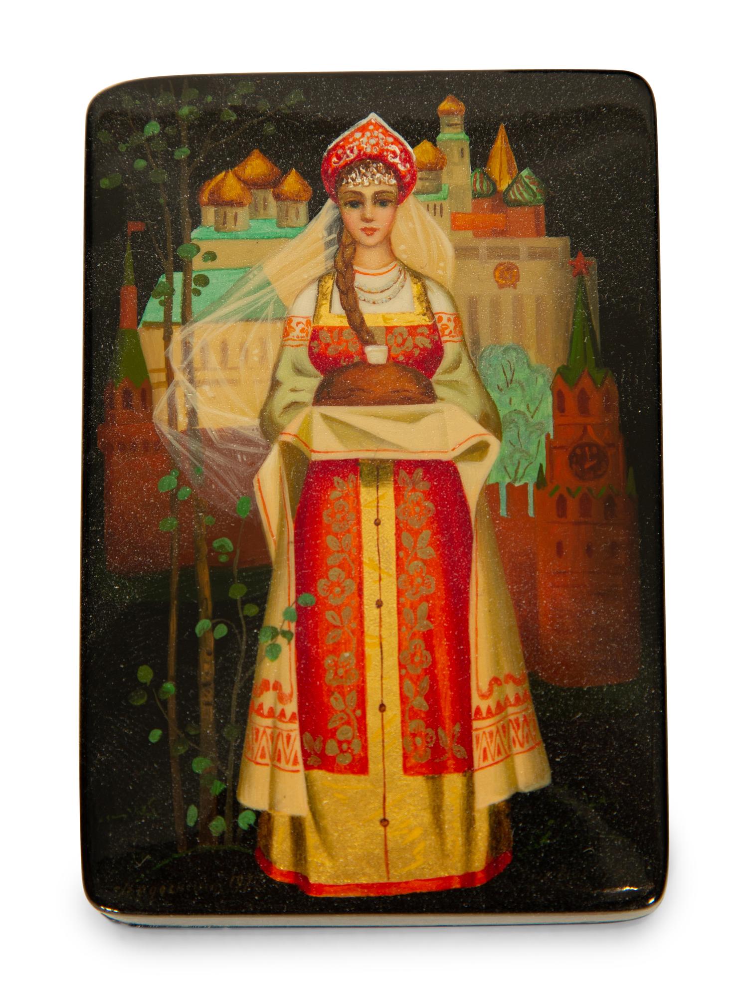 Five Fedoskino School Russian Lacquer Boxes