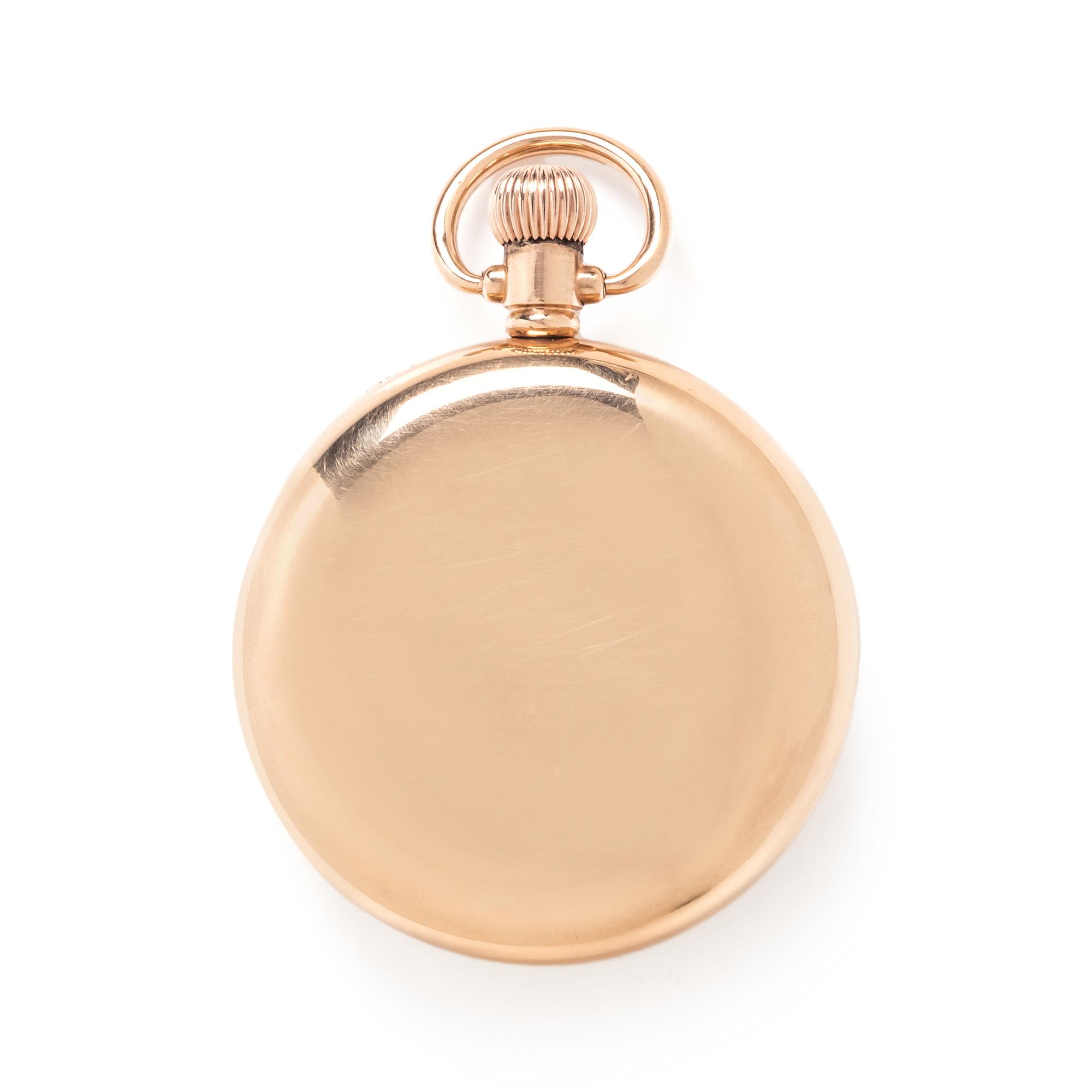 BRITISH, 9K YELLOW GOLD OPEN FACE POCKET WATCH