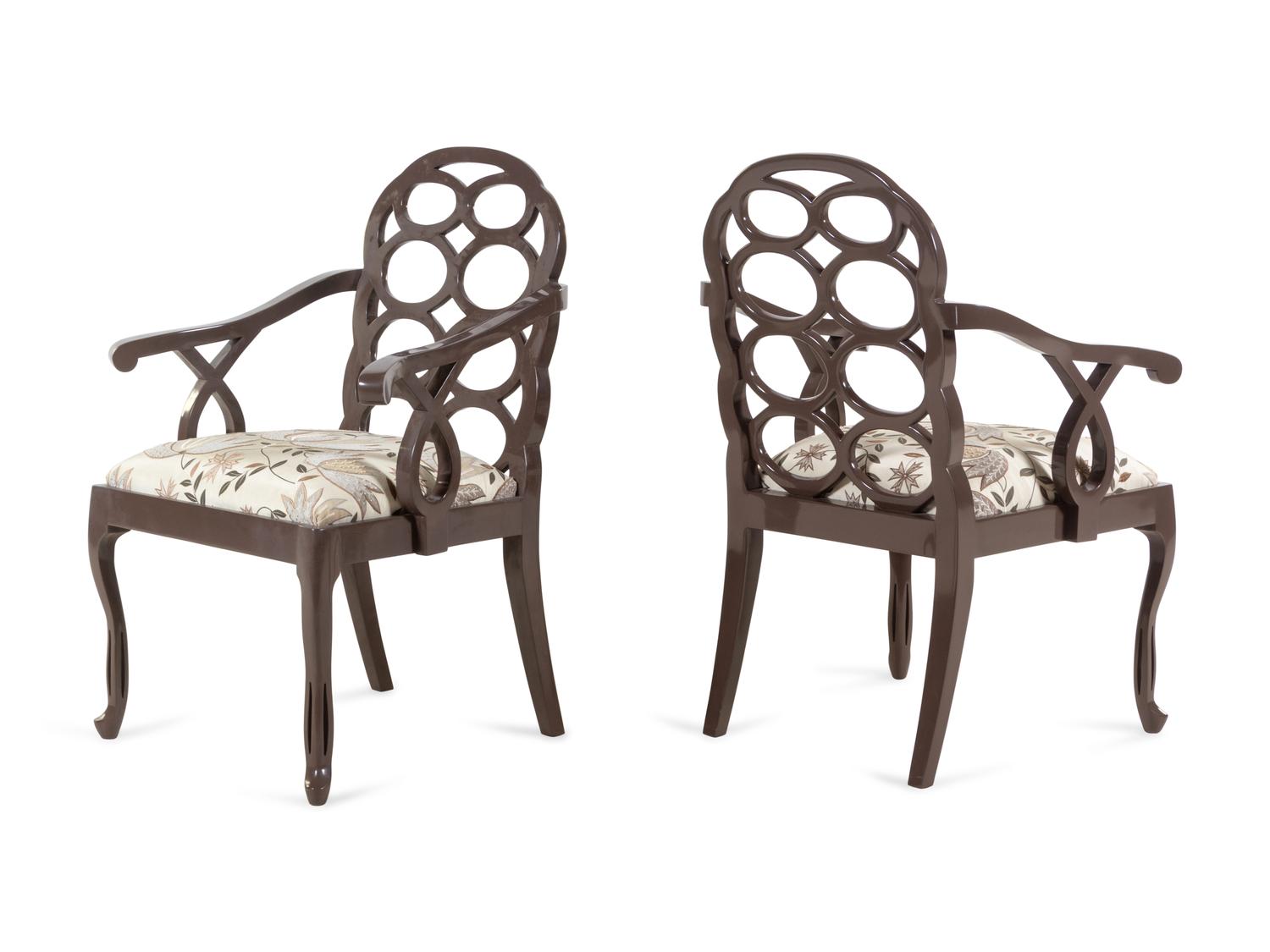 A Pair of "Loop" Armchairs in the Style of Frances Elkins