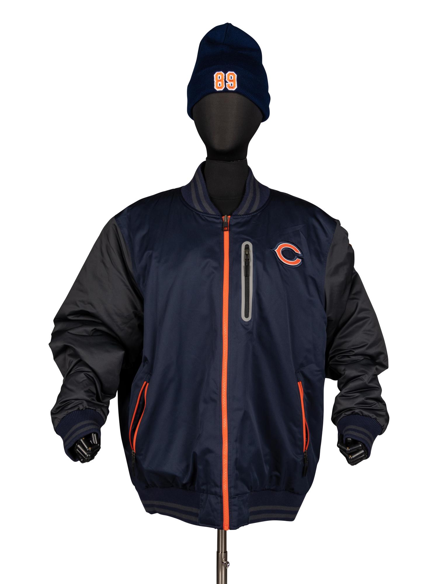 Mike Ditka's Personally Owned and Worn Chicago Bears Jacket and Knit Hat