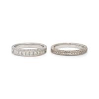 Two Diamond and White Gold Rings