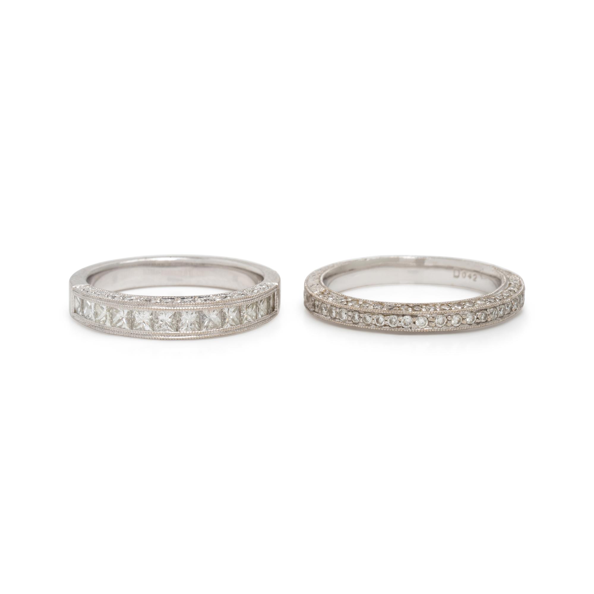 Two Diamond and White Gold Rings
