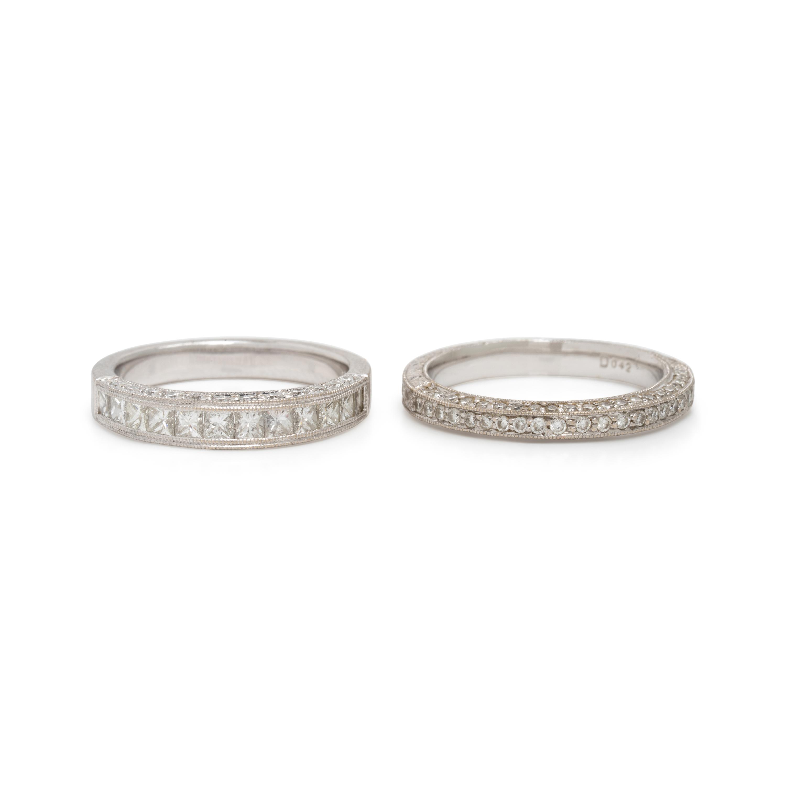 Two Diamond and White Gold Rings