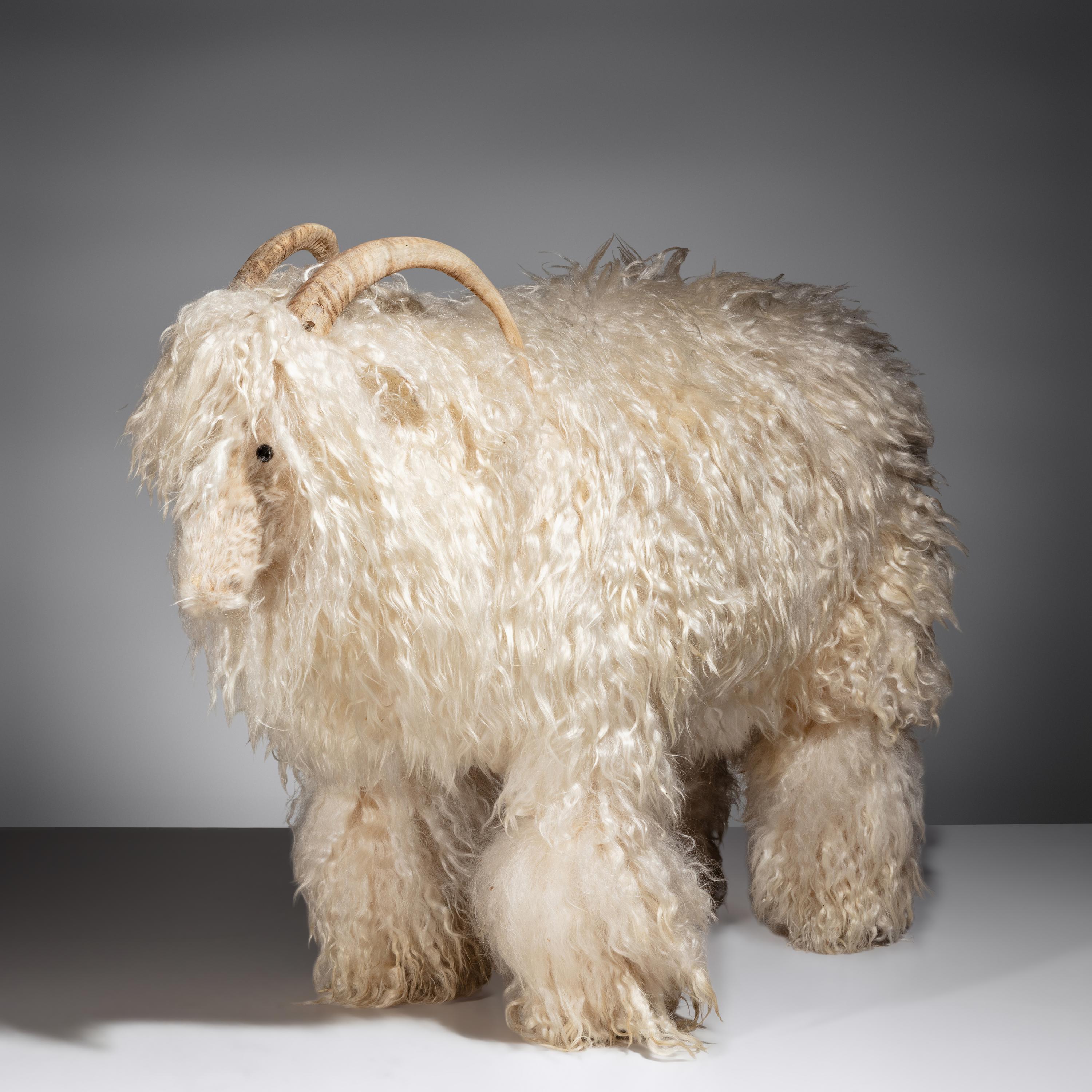 Style of Claude Lalanne 20th Century — Two Mountain Goat-Form Foot Stools