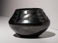 Blackware Pottery Jar, with Gunmetal Finish 1925-1943