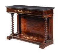 A George IV Brass Inlaid Rosewood Pier Table