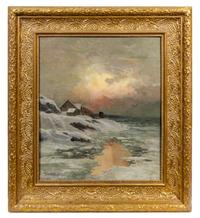 Ludvig Skramstad, (Norway, 1855-1912), Winterscape