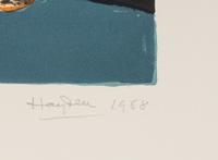 A Group of Four Prints (Bouteille et Fruits; Paysage Vert; Thiere Rouge Et Bleu; La Colline Rouge) , 1968