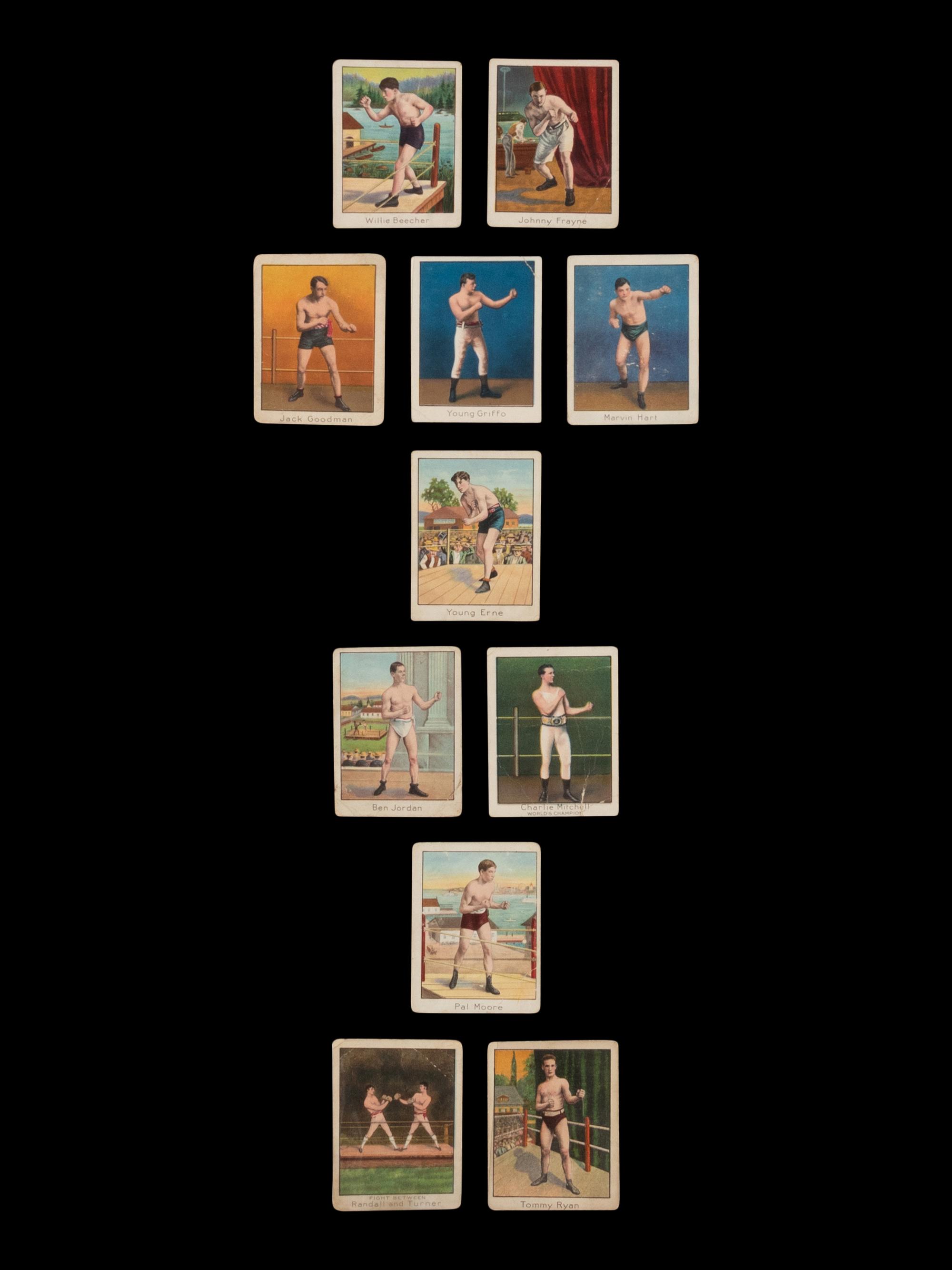 A Group of 11 1910 T220 Boxing Cards