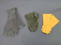 Three Pairs of Suede and Leather Gloves: One Brunello Cucinelli, One Loro Piana, One Lambertson Truex