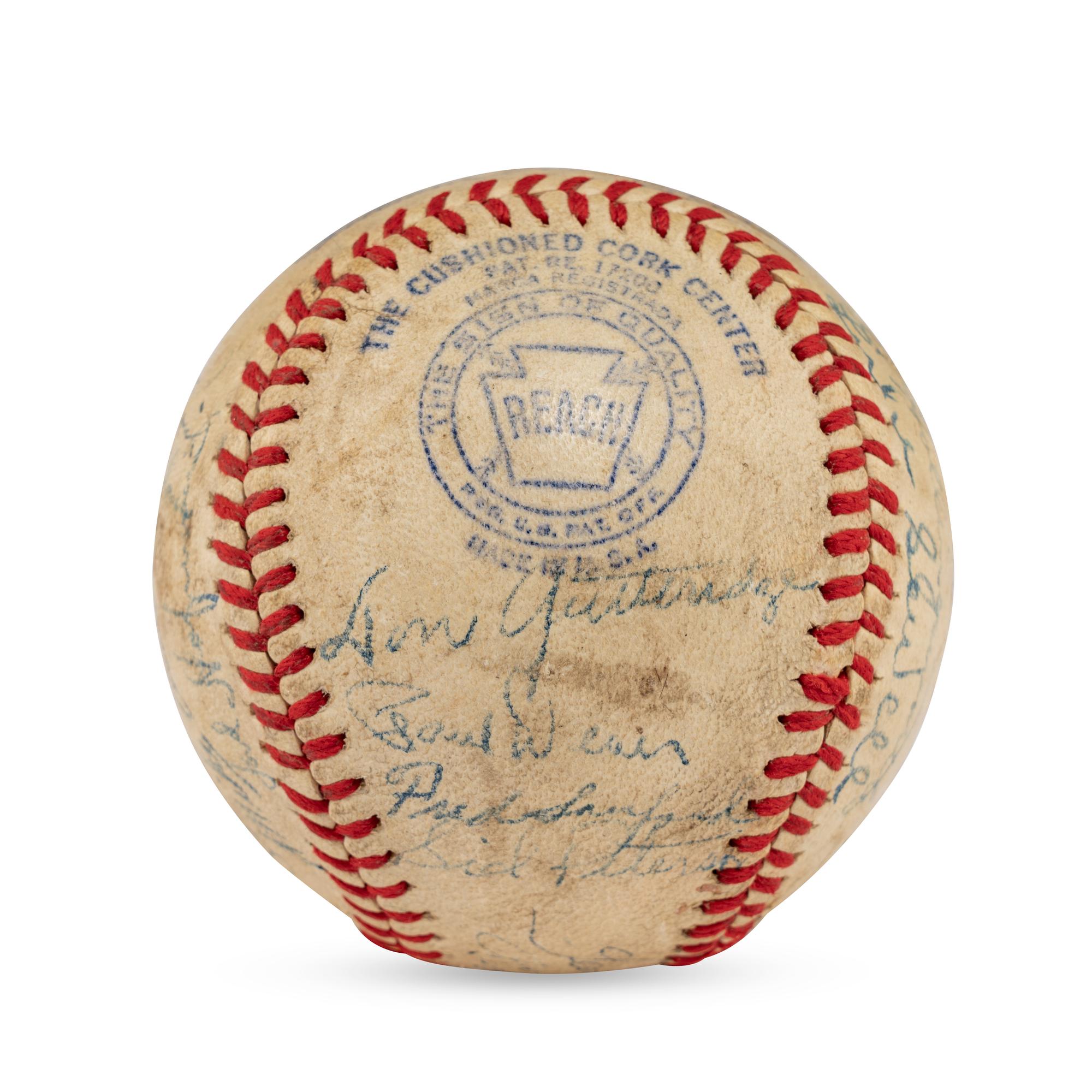 A 1943 St. Louis Browns Team Signed Autograph Baseball