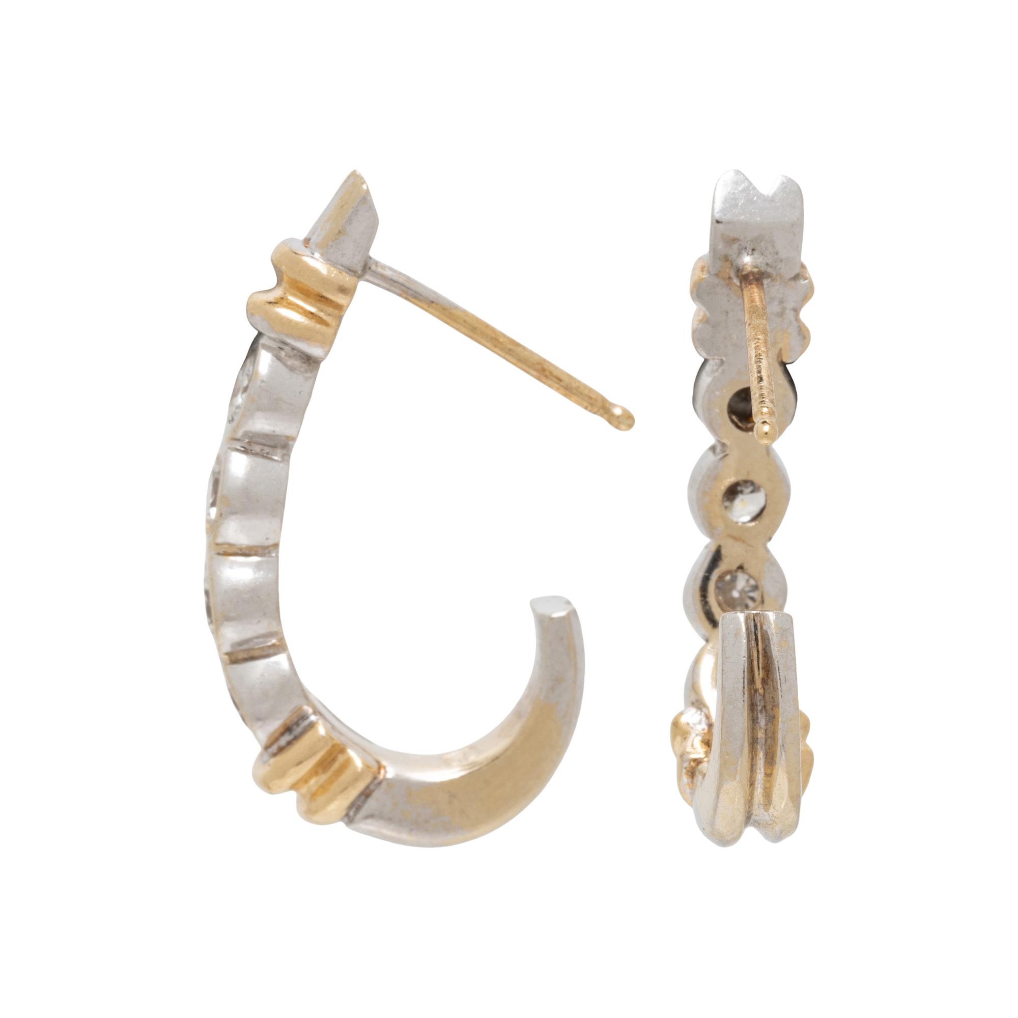 BICOLOR GOLD AND DIAMOND EARRINGS
