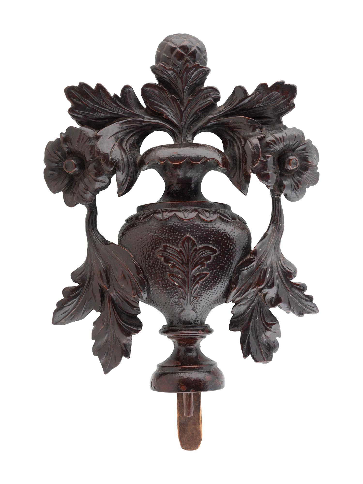 The Holcum Family Chippendale Pierce-Carved and Figured Mahogany Bonnet Top Chest-on-Chest