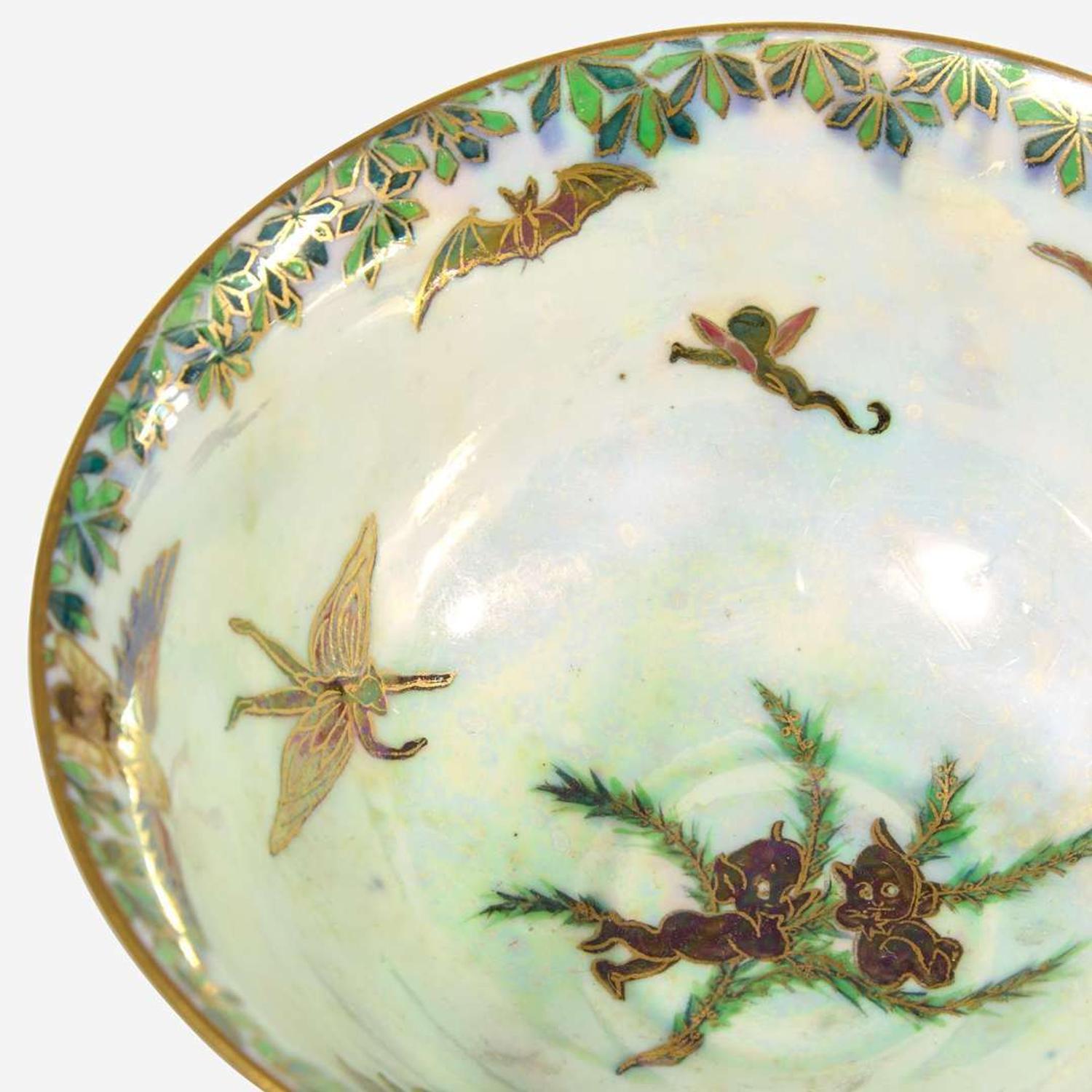 A Wedgwood Black Fairyland Lustre Melba Bowl UK, circa 1925