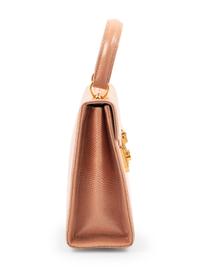 Gucci Pink Lizard Front Lock Handbag