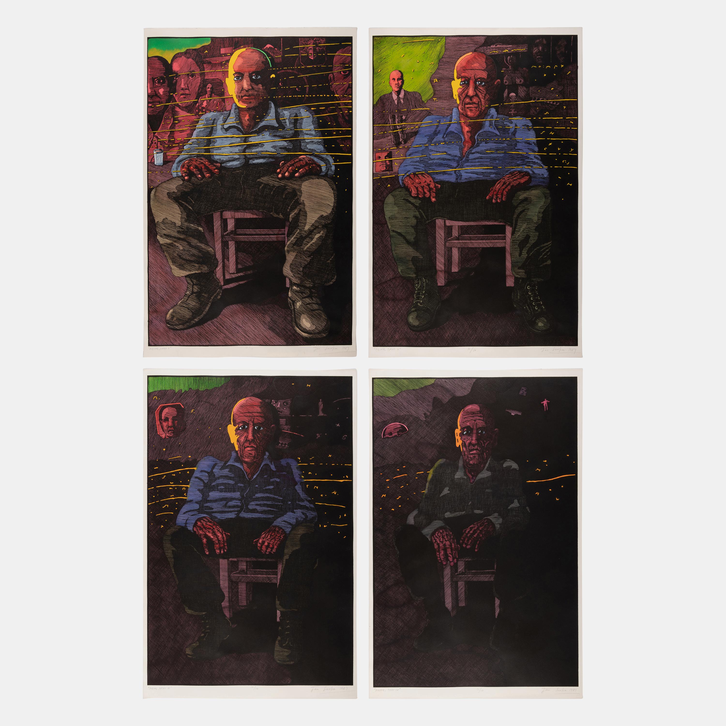 Aging, Part I - IV (a group of four works)