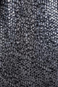 Unlabeled Sequined Dress with Feather Trim, 1970-90s