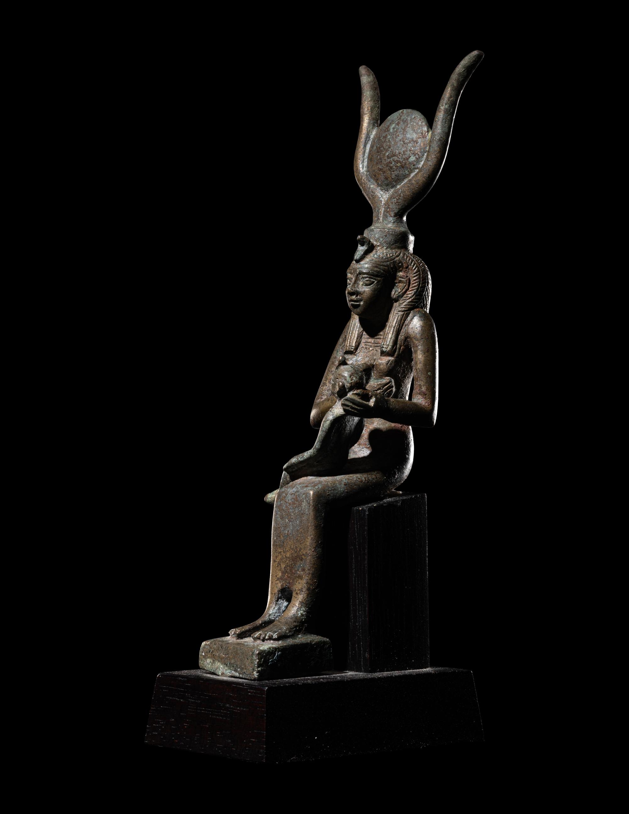 An Egyptian Bronze Isis and Horus