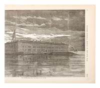 [CIVIL WAR -- FORT SUMTER]. Single sheet with signatures of Robert ANDERSON and his nine officers immediately before the First Battle of Fort Sumter. Fort Sumter, SC, 2 April 1861.
