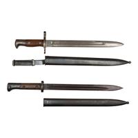 Lot of 4 Bayonets Including: M4 Bayonet, Garand Bayonet, Krag Bayonet, VZ-24 Bayonet