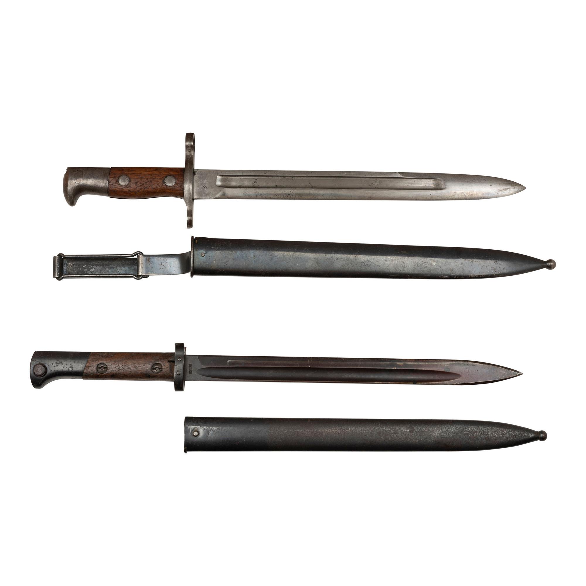 Lot of 4 Bayonets Including: M4 Bayonet, Garand Bayonet, Krag Bayonet, VZ-24 Bayonet