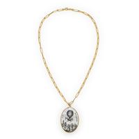 Yellow Gold, Enamel, and Copper Hot Air Balloon Pendant