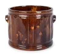 Five Yellow Ware Vessels in Bennington Style Glaze