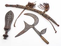 A Group of Three Weapons Length of longest 26 1/4 inches.