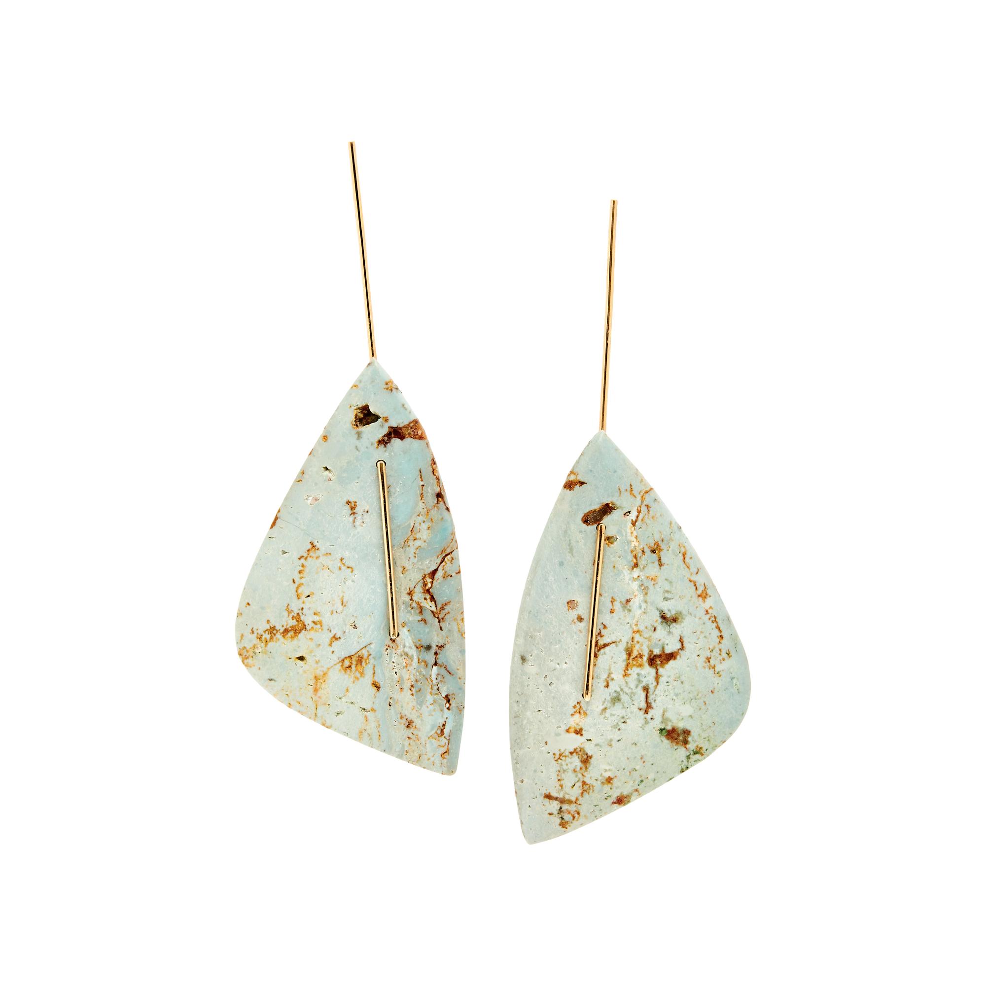 KATHLEEN WHITAKER, TWO PAIRS OF YELLOW GOLD AND GEMSTONE PENDANT EARRINGS