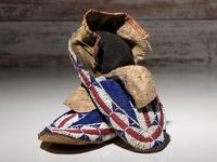 Sioux Beaded Hide Moccasins
